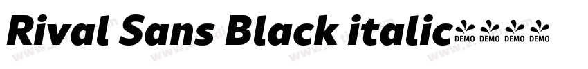 Rival Sans Black italic字体转换